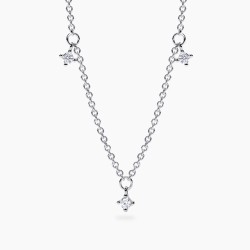 Collana Mabina in argento con diamanti lab-grown | De Wrachien Gioielli