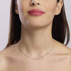 Collana Mabina in argento con diamanti lab-grown | De Wrachien Gioielli