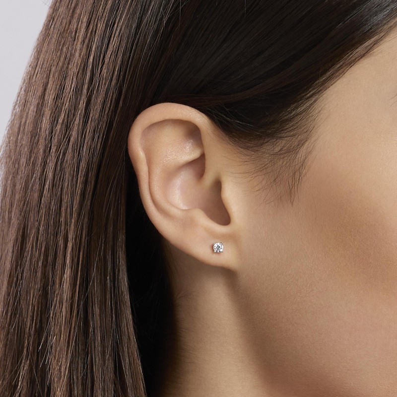 Orecchini Mabina in argento con diamanti lab-grown | De Wrachien Gioielli