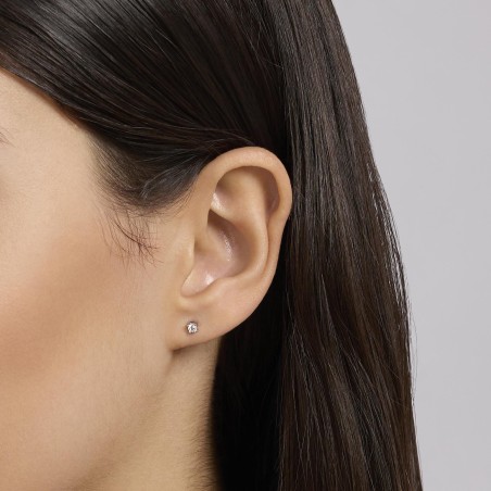 Orecchini Mabina in argento con diamanti lab-grown | De Wrachien Gioielli