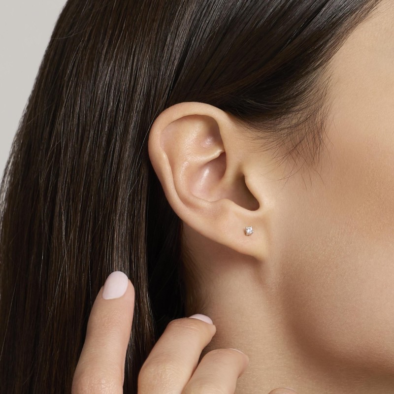 Orecchini Mabina in argento con diamanti lab-grown | De Wrachien Gioielli