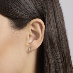 Orecchini Mabina in argento con diamanti lab-grown | De Wrachien Gioielli