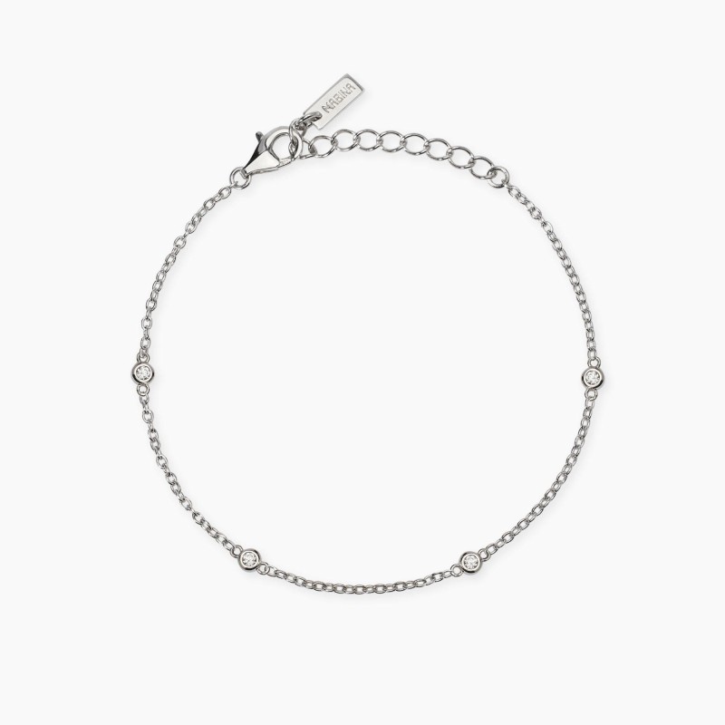 Bracciale Mabina in argento con diamanti lab-grown | De Wrachien Gioielli