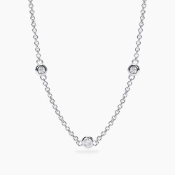 Collana Mabina in argento con diamanti lab-grown | De Wrachien Gioielli