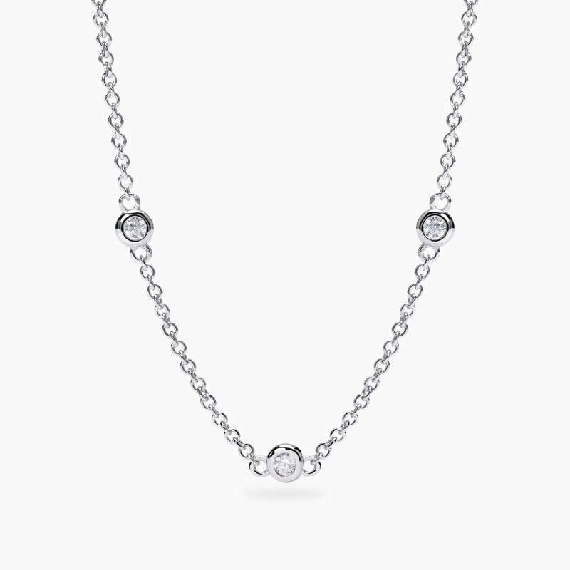 Collana Mabina in argento con diamanti lab-grown | De Wrachien Gioielli