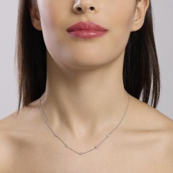 Collana Mabina in argento con diamanti lab-grown | De Wrachien Gioielli