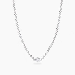 Collana Mabina in argento con diamanti lab-grown | De Wrachien Gioielli