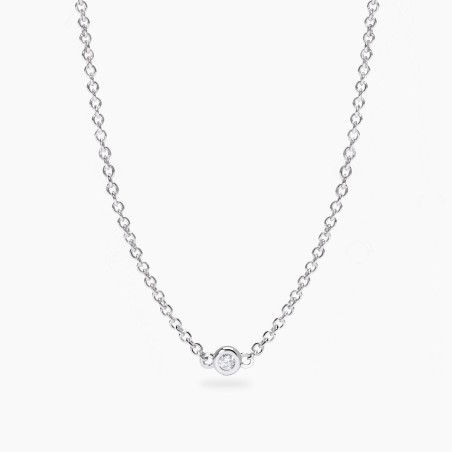 Collana Mabina in argento con diamanti lab-grown | De Wrachien Gioielli