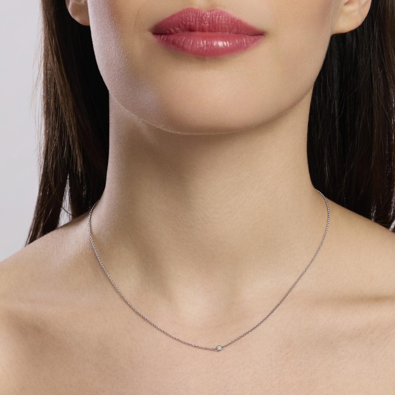 Collana Mabina in argento con diamanti lab-grown | De Wrachien Gioielli