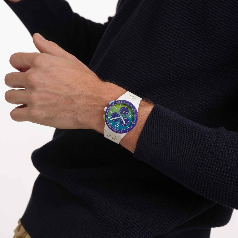 Orologio Swatch SWATCH SNOWY SLOPES SUSZ403 | De Wrachien Gioielli