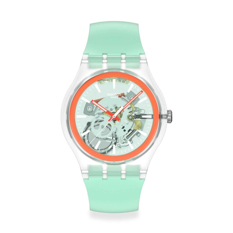 Orologio Swatch New Gent SWEETLY MINT PAY! SO29K120-6000 | De Wrachien Gioielli