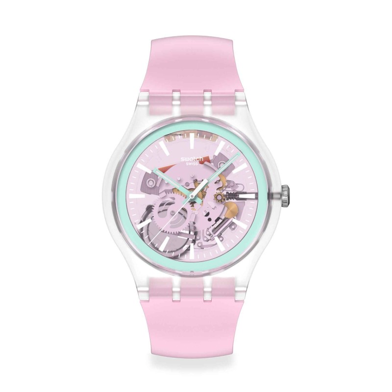 Orologio Swatch New Gent PERFECTLY PINK PAY! SO29K121-6000 | De Wrachien Gioielli