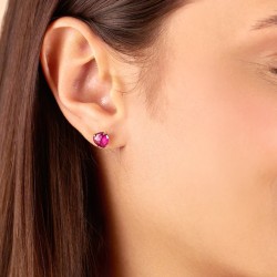 Mono Orecchino in oro e pietre Semino d'Amore | De Wrachien Gioielli