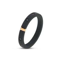 Anello in titanio e diamanti Mano J TNAR1001| De Wrachien Gioielli