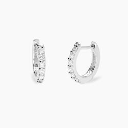 Orecchini Mabina in argento con diamanti lab-grown | De Wrachien Gioielli