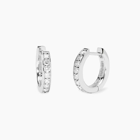 Orecchini Mabina in argento con diamanti lab-grown | De Wrachien Gioielli