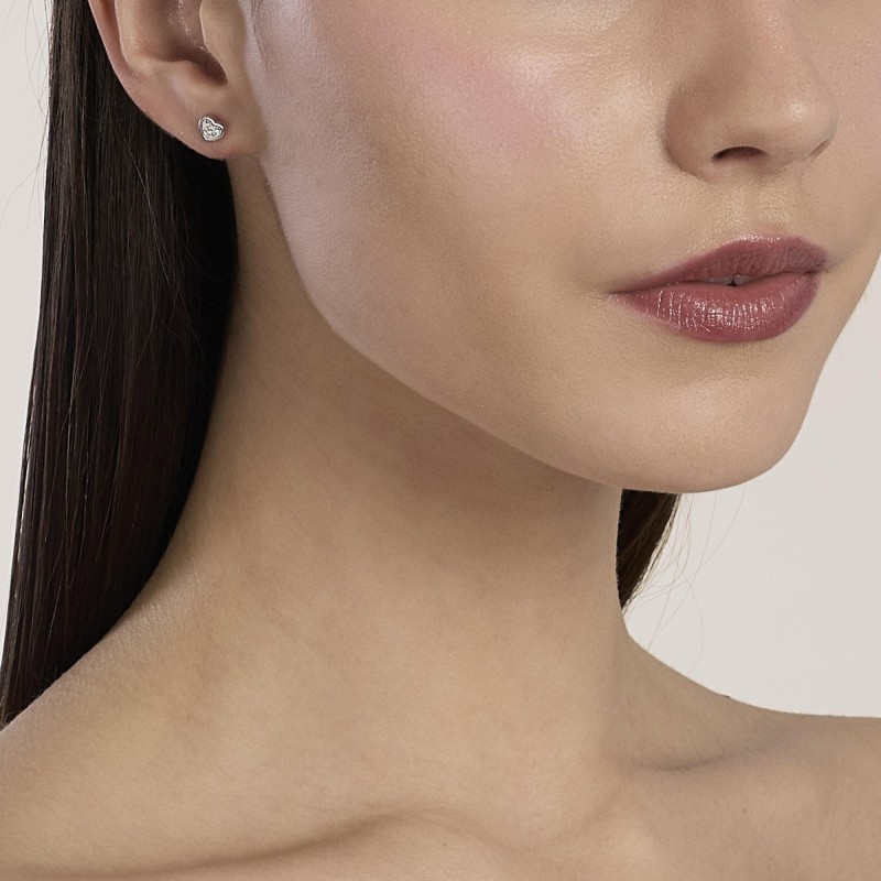 Orecchini Mabina in argento con diamanti lab-grown | De Wrachien Gioielli