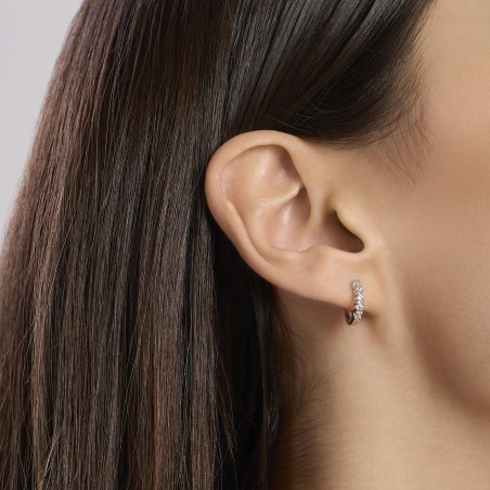 Orecchini Mabina in argento con diamanti lab-grown | De Wrachien Gioielli