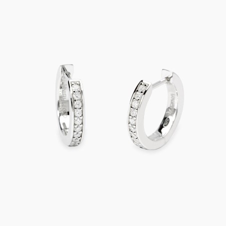 Orecchini Mabina in argento con diamanti lab-grown | De Wrachien Gioielli