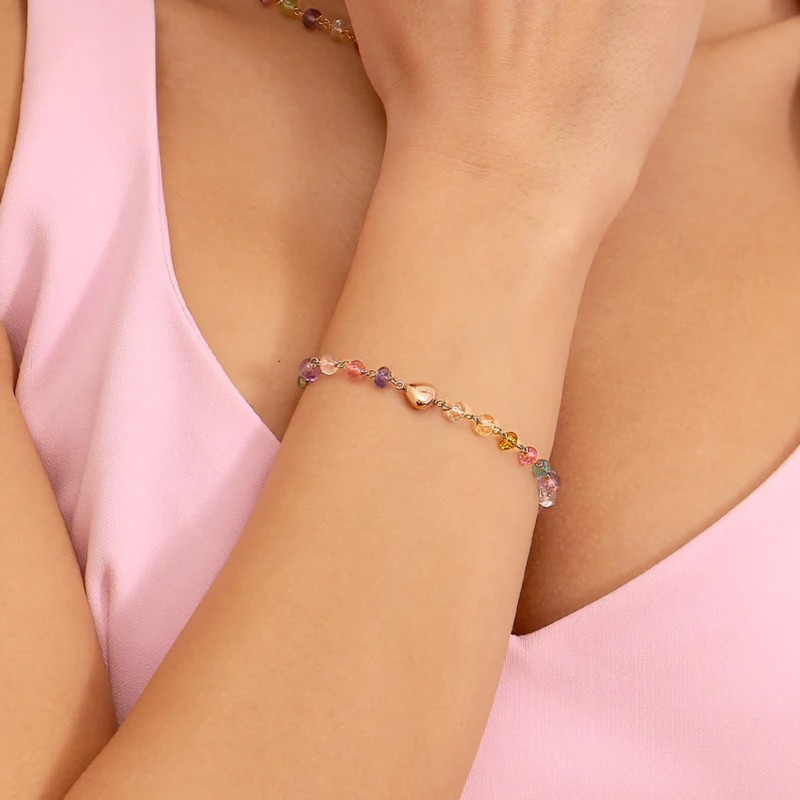 Bracciale in argento Rosso Prezioso con pietre | De Wrachien Gioielli