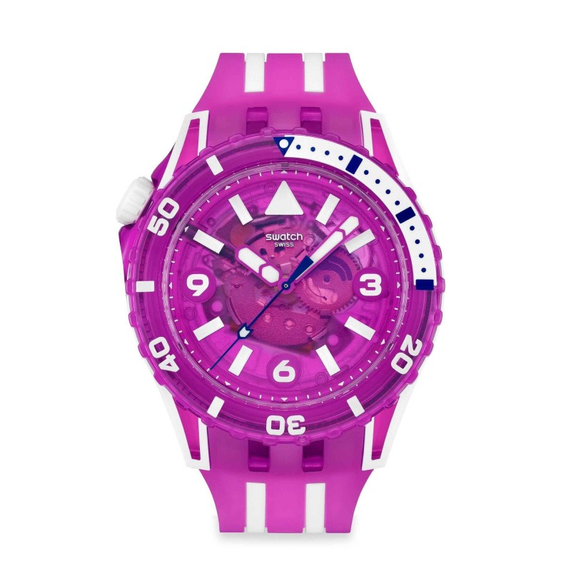 Orologio Swatch Scuba SSCU09P100 FLOWER HAT | De Wrachien Gioielli