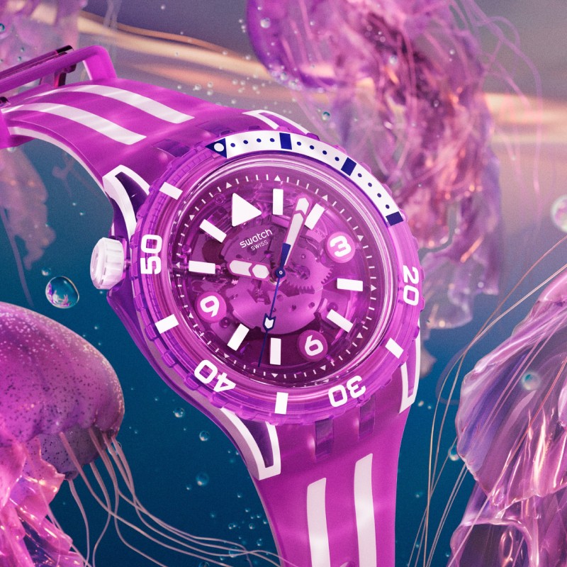 Orologio Swatch Scuba SSCU09P100 FLOWER HAT | De Wrachien Gioielli