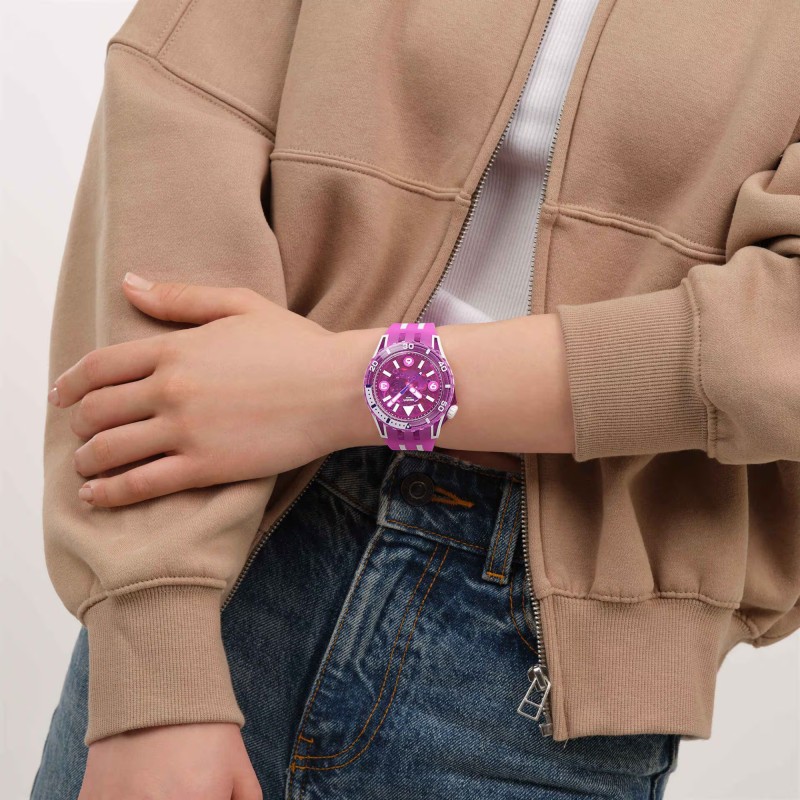 Orologio Swatch Scuba SSCU09P100 FLOWER HAT | De Wrachien Gioielli