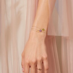 Bracciale in oro e pietre Semino d'Amore | De Wrachien Gioielli