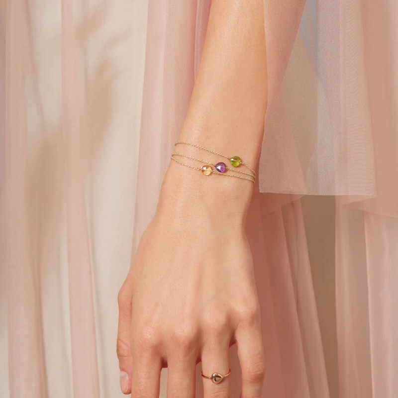 Bracciale in oro e pietre Semino d'Amore | De Wrachien Gioielli