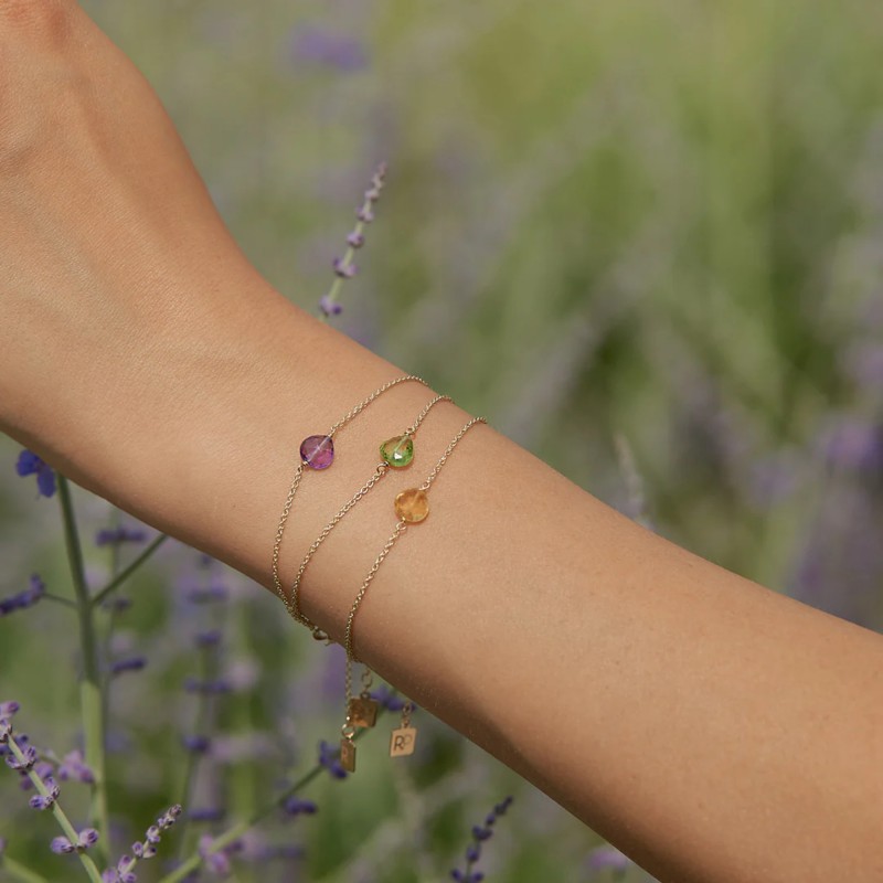 Bracciale in oro e pietre Semino d'Amore | De Wrachien Gioielli