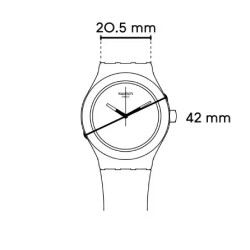 Cinturino Originale Swatch UNAVOIDABLE ASY23S408 | De Wrachien Gioielli
