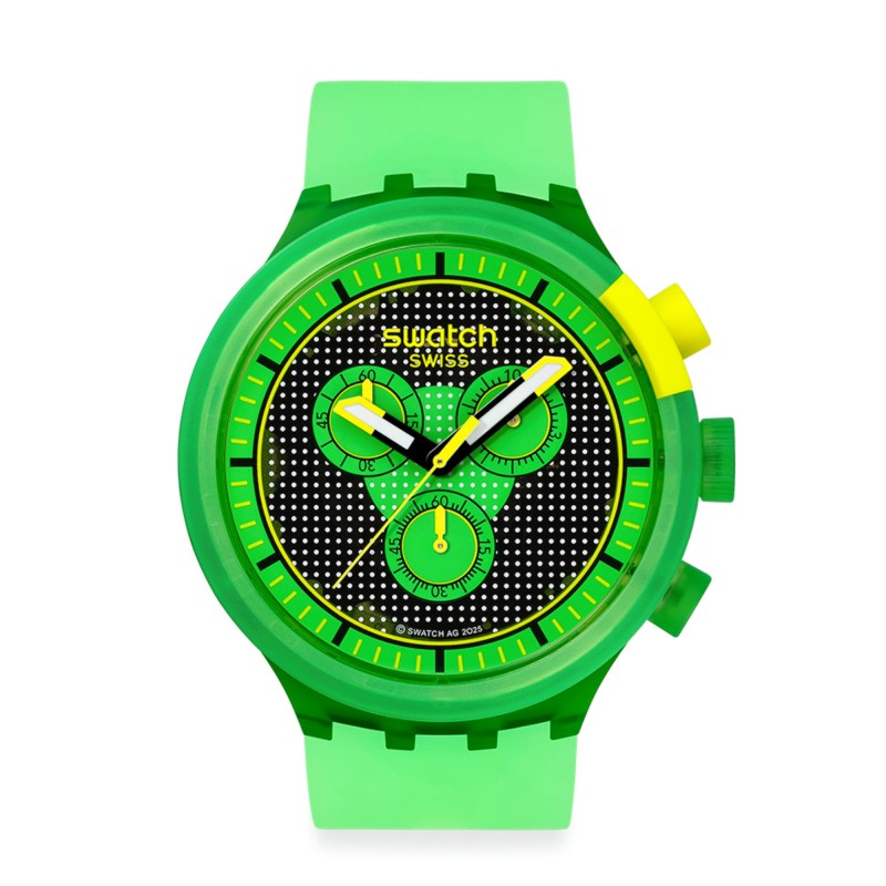 Orologio Swatch GLOWINGLY GREEN SB02G100 | De Wrachien Gioielli