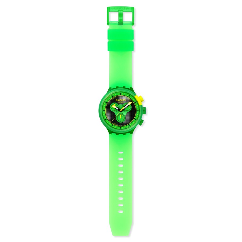 Orologio Swatch GLOWINGLY GREEN SB02G100 | De Wrachien Gioielli