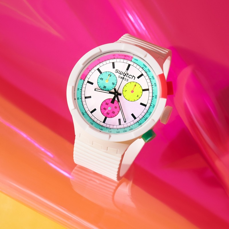 Orologio Swatch SWATCH THE PURITY OF NEON SB06W100 | De Wrachien Gioielli