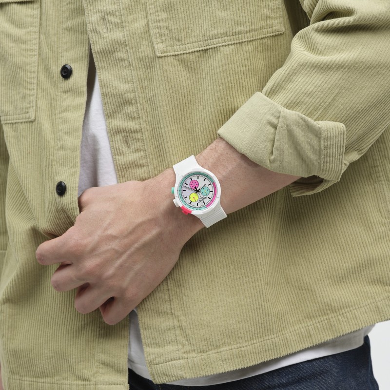 Orologio Swatch SWATCH THE PURITY OF NEON SB06W100 | De Wrachien Gioielli