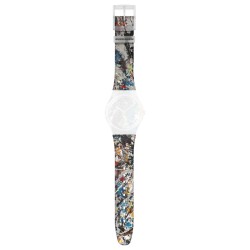 Cinturino originale Swatch New Gent POLLOCK'S ALCHEMY ASUOZ366 | De Wrachien Gioielli
