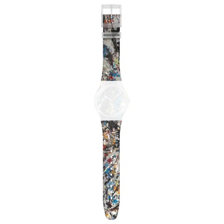 Cinturino originale Swatch New Gent POLLOCK'S ALCHEMY ASUOZ366 | De Wrachien Gioielli
