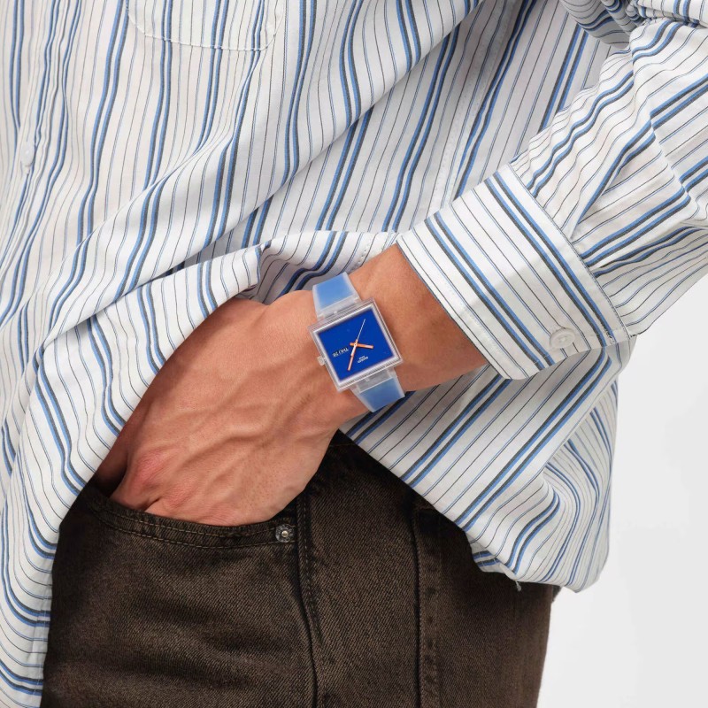 Orologio Swatch WHAT IF…SEE THRU BLUE? SO38K701 | De Wrachien Gioielli