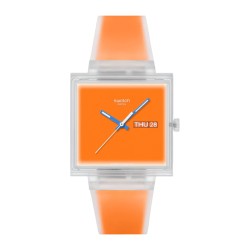Orologio Swatch WHAT IF…SEE THRU ORANGE? SO38K704 | De Wrachien Gioielli