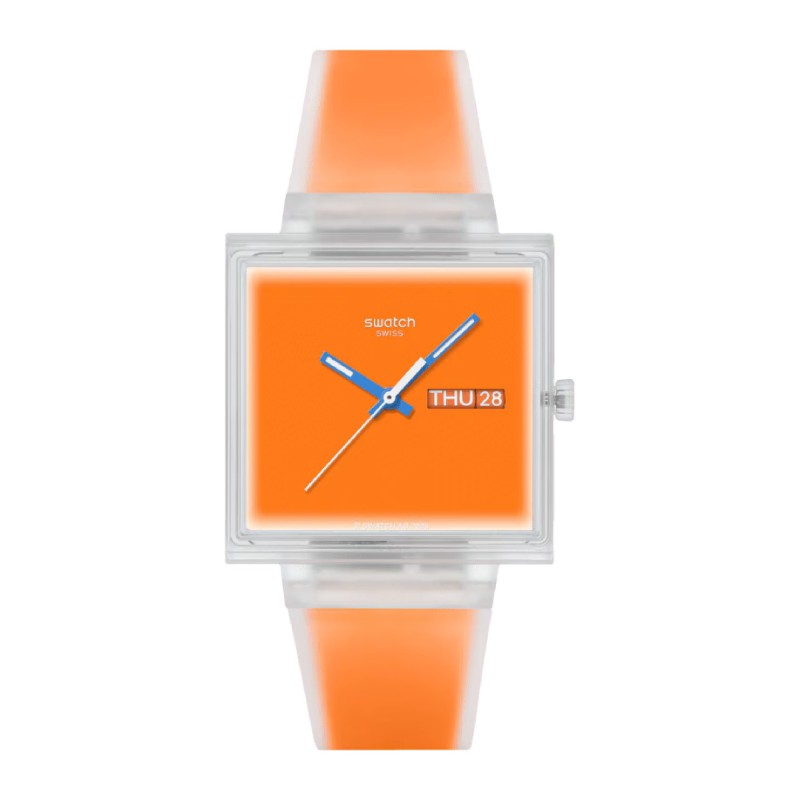 Orologio Swatch WHAT IF…SEE THRU ORANGE? SO38K704 | De Wrachien Gioielli