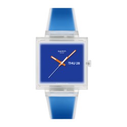 Orologio Swatch WHAT IF…SEE THRU BLUE? SO38K701 | De Wrachien Gioielli
