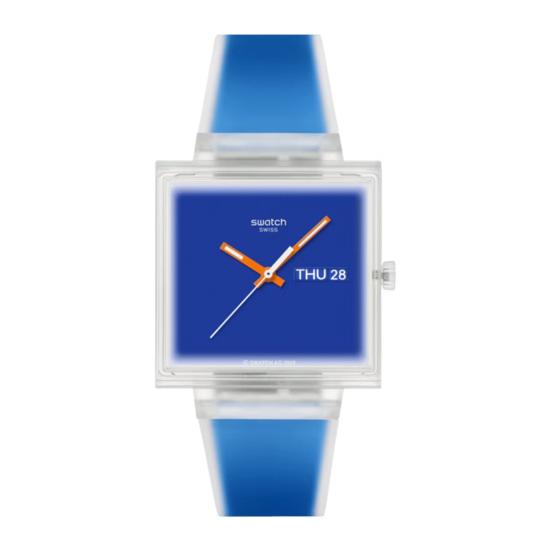 Orologio Swatch WHAT IF…SEE THRU BLUE? SO38K701 | De Wrachien Gioielli