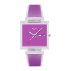 Orologio Swatch WHAT IF…SEE THRU MAGENTA? SO38K705 | De Wrachien Gioielli