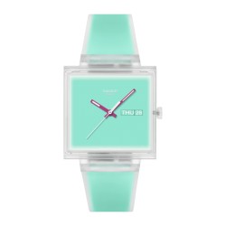 Orologio Swatch WHAT IF…SEE THRU MINT? SO38K702 | De Wrachien Gioielli