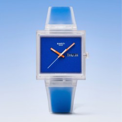 Orologio Swatch WHAT IF…SEE THRU BLUE? SO38K701 | De Wrachien Gioielli