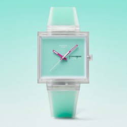 Orologio Swatch WHAT IF…SEE THRU MINT? SO38K702 | De Wrachien Gioielli
