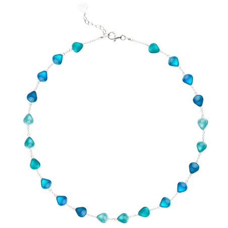 Collana in argento e legno d'ulivo Le Grand Blue | De Wrachien Gioielli