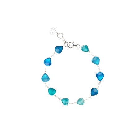Bracciale in argento e legno d'ulivo Le Grand Blue | De Wrachien Gioielli