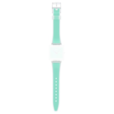 Cinturino Originale Swatch WHAT IF... SEE THRU MINT? ASO38K702 | De Wrachien Gioielli