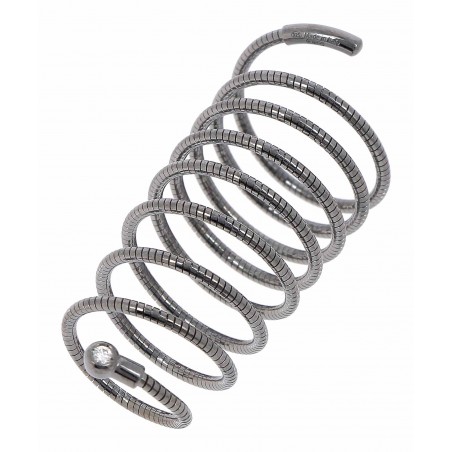 DNA SPRING SPIRALE RUTENIO E DIAMANTE